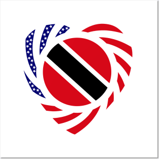 Trinidadian American Multinational Patriot Flag (Heart) Posters and Art